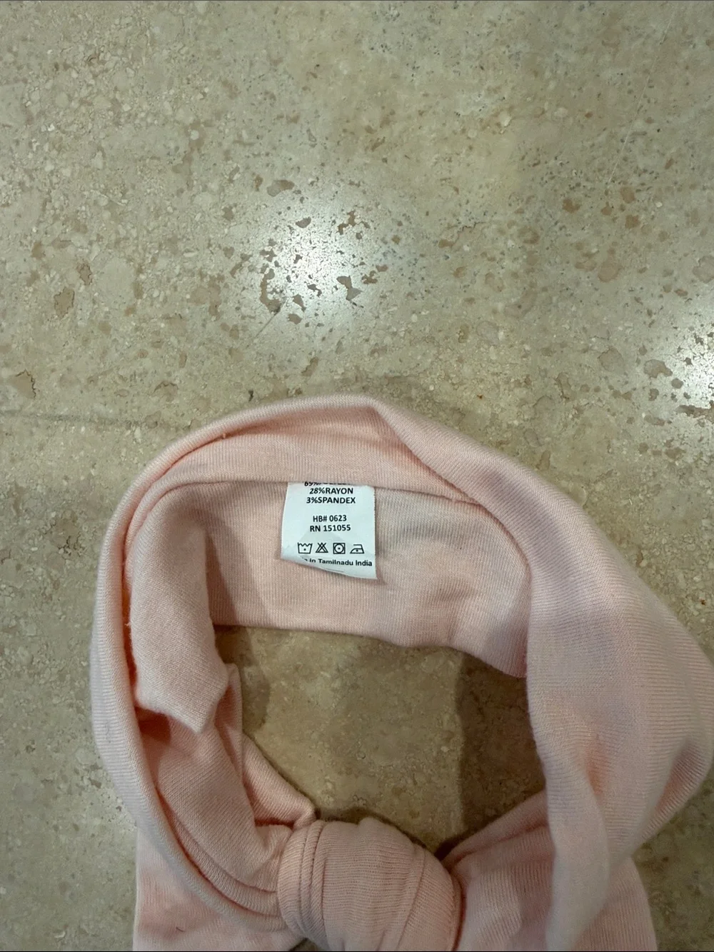 Copper Pearl Knit Headband Bow